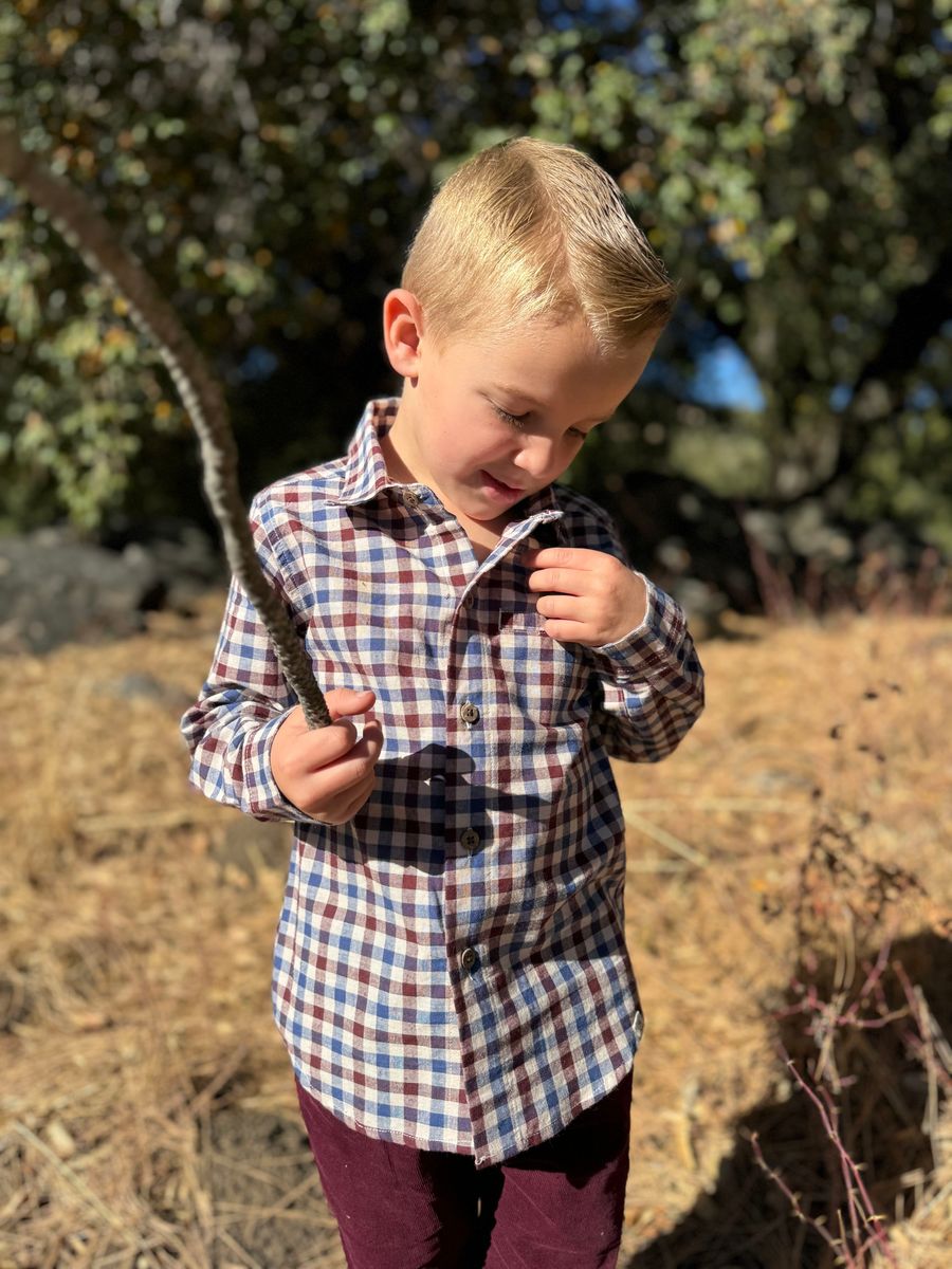 ATWOOD Woven Shirt - Burgundy/Cream