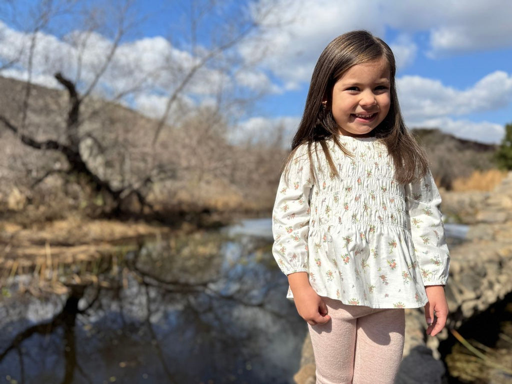 Odette Blouse - Ivory Posie