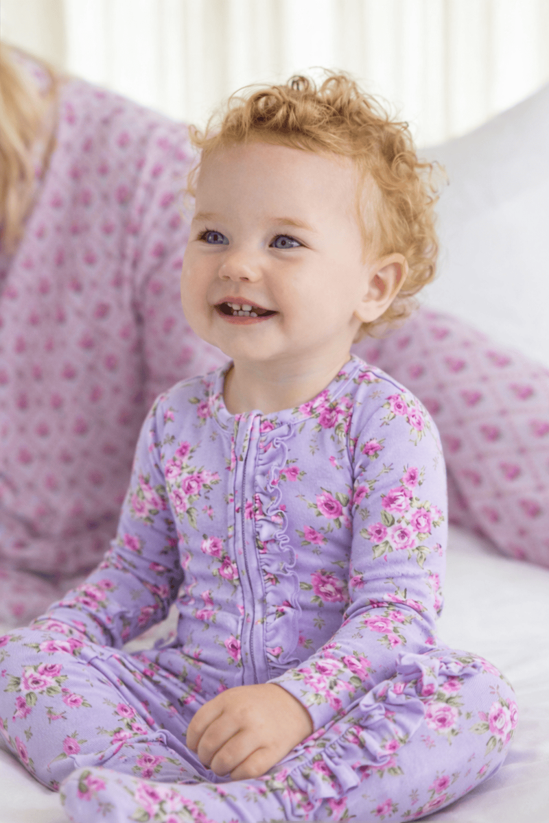 Sylvie Ruffled Zippered Footie