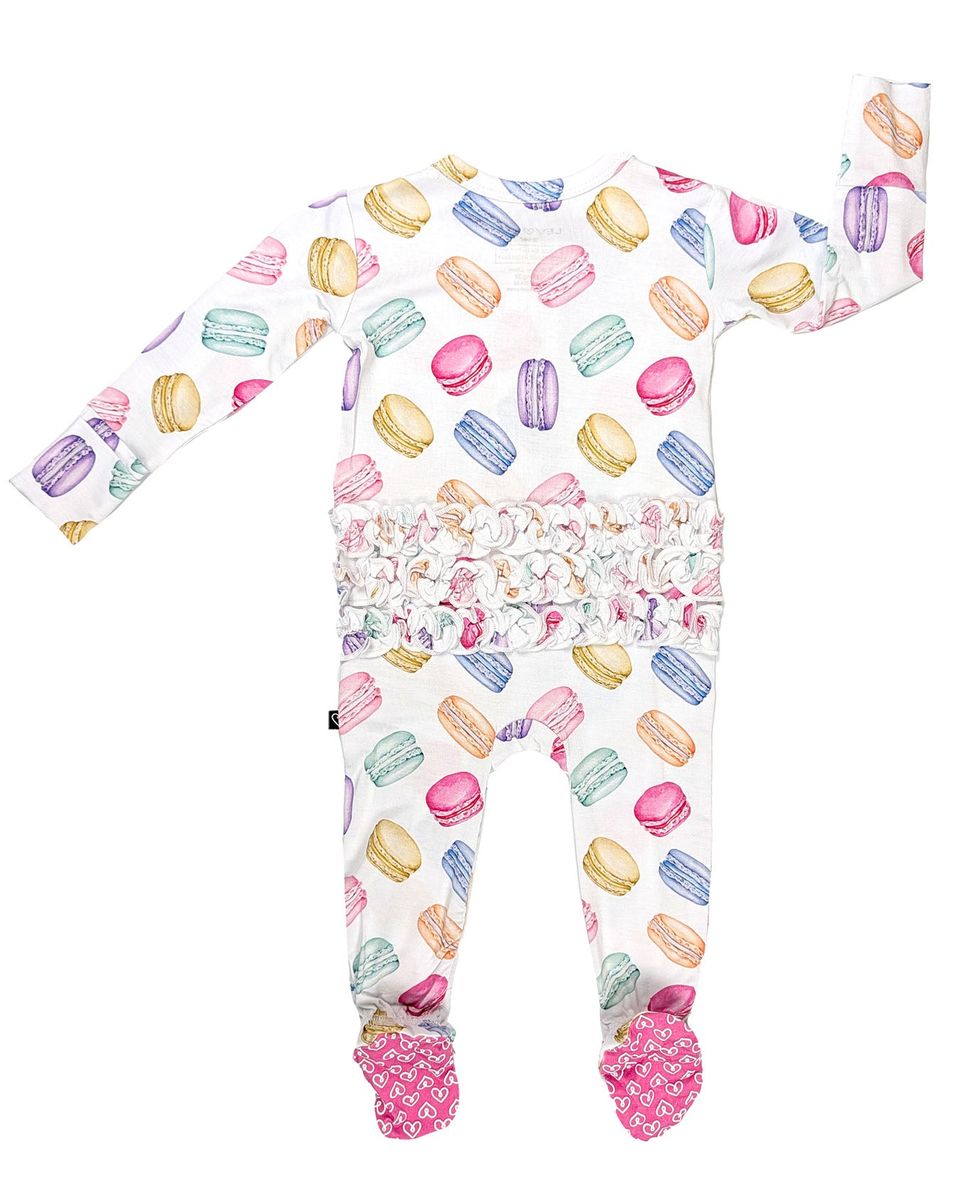 Madeleine Ruffled Zippered Footie