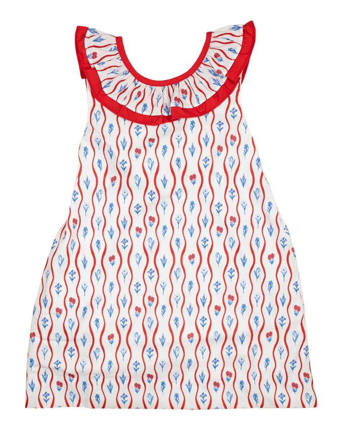 Red White Blue Floral Josie Dress