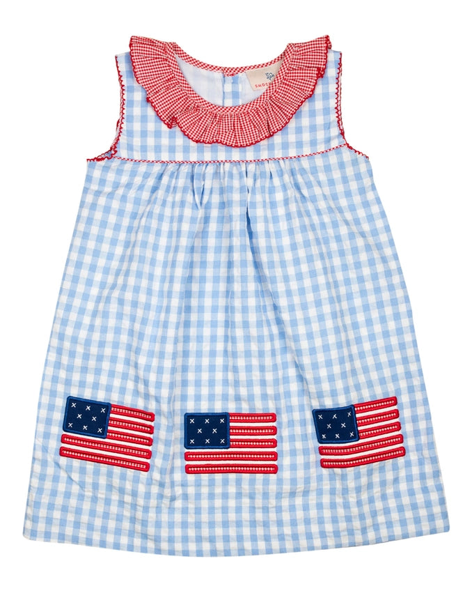 American Flag Applique Dress