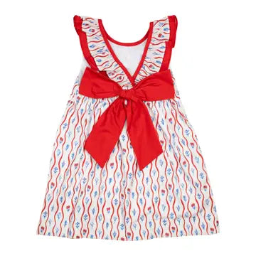Red White Blue Floral Josie Dress