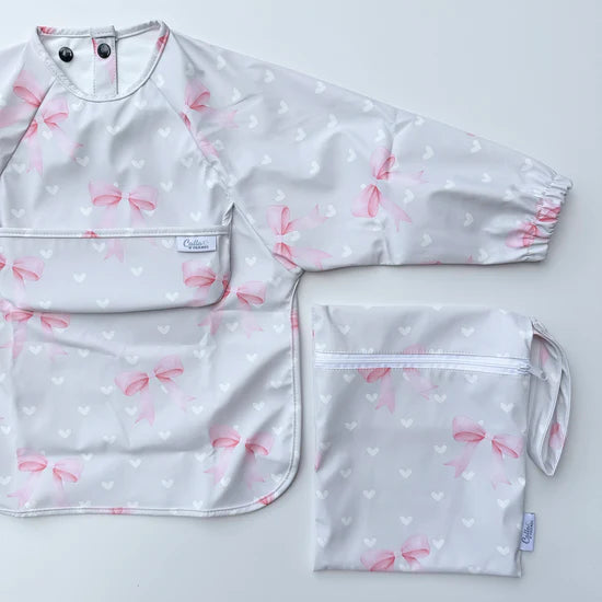 The Grayson Long Sleeve Bib - Sweetheart Bows