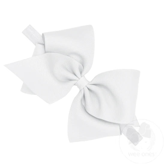 Mini King Classic Grosgrain Girls Hair Bow on Baby Band