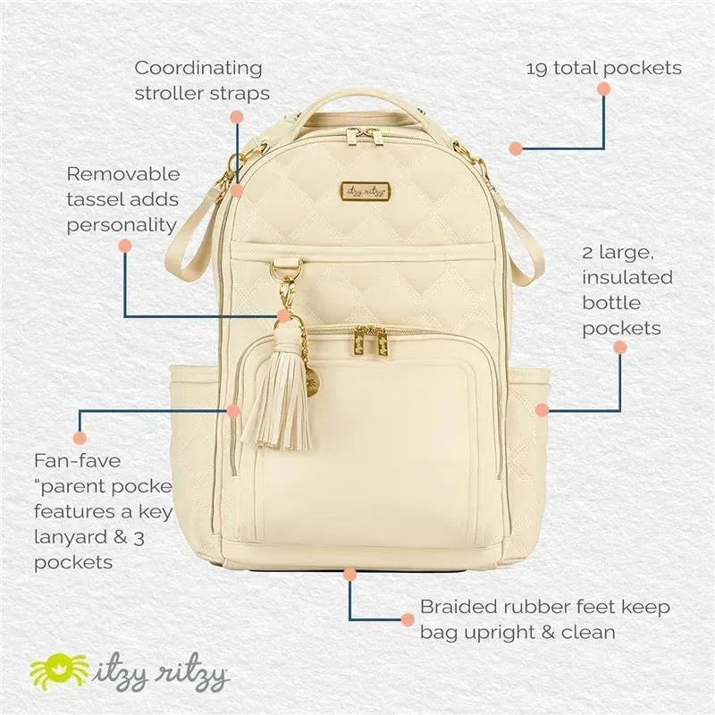 Boss Plus™ Large Diaper Bag Backpack ( Milk & Honey )
