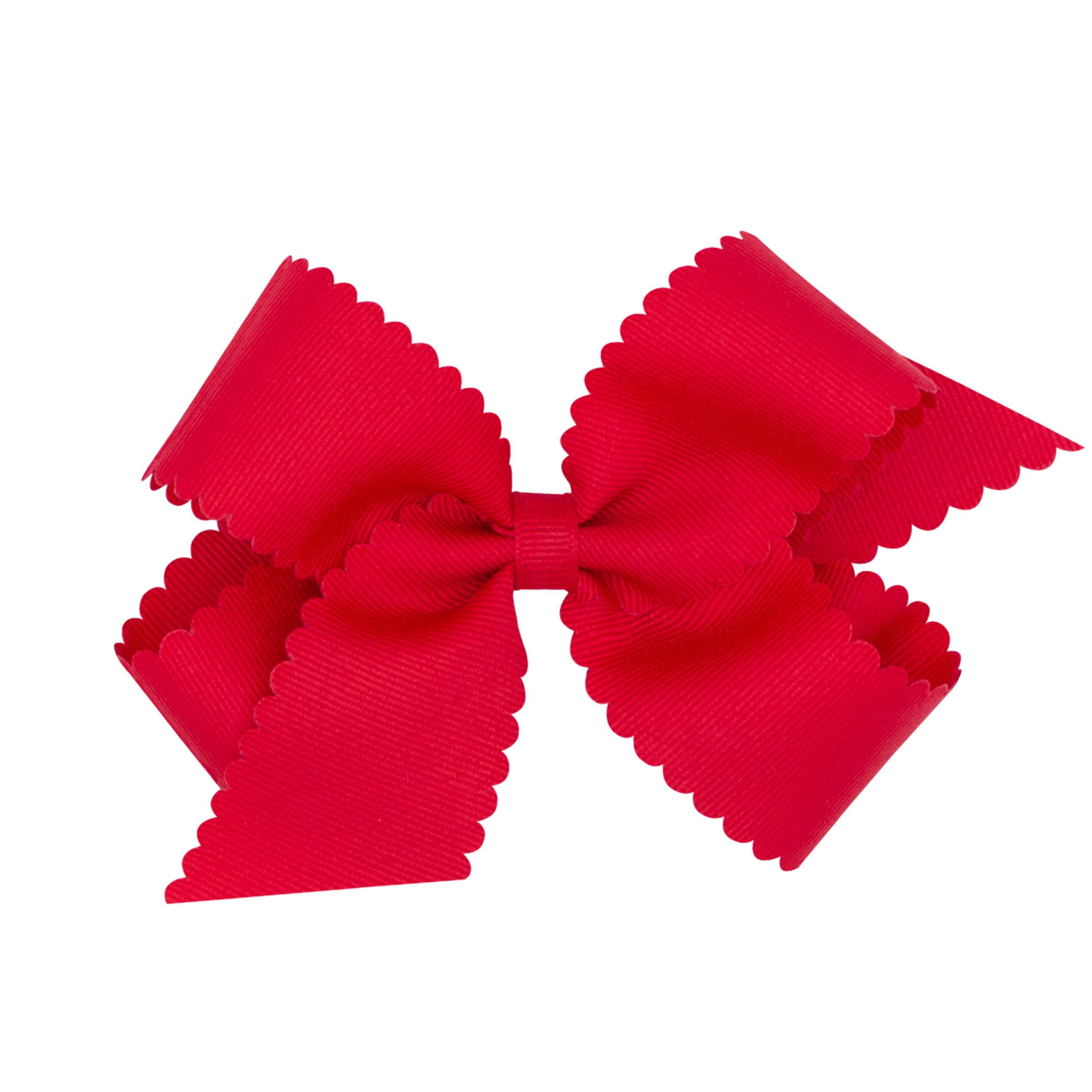 Medium Grosgrain Hair Bow with Scalloped Edge