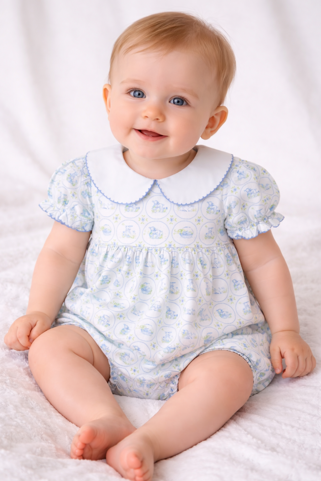 Easter Toile Girl Bubble