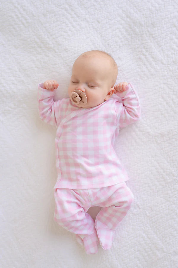 Cameron Cross-Front Set (Palm Beach Pink Gingham)