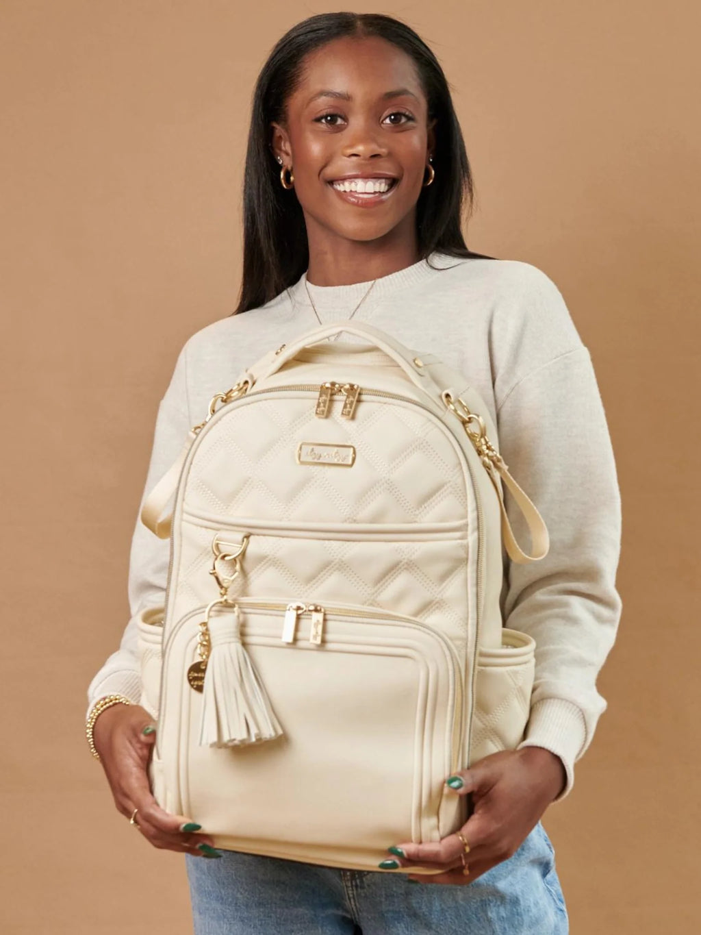 Boss Plus™ Large Diaper Bag Backpack ( Milk & Honey )