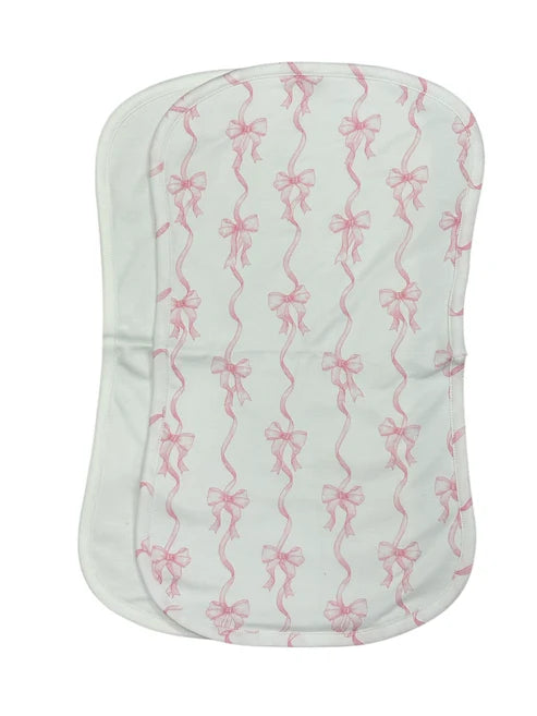 Coquette Bows Burp Cloth Set