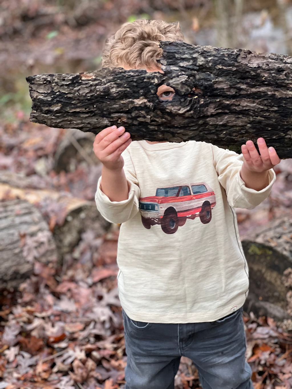 CHEROKEE Beige Bronco Raglan Printed Tee