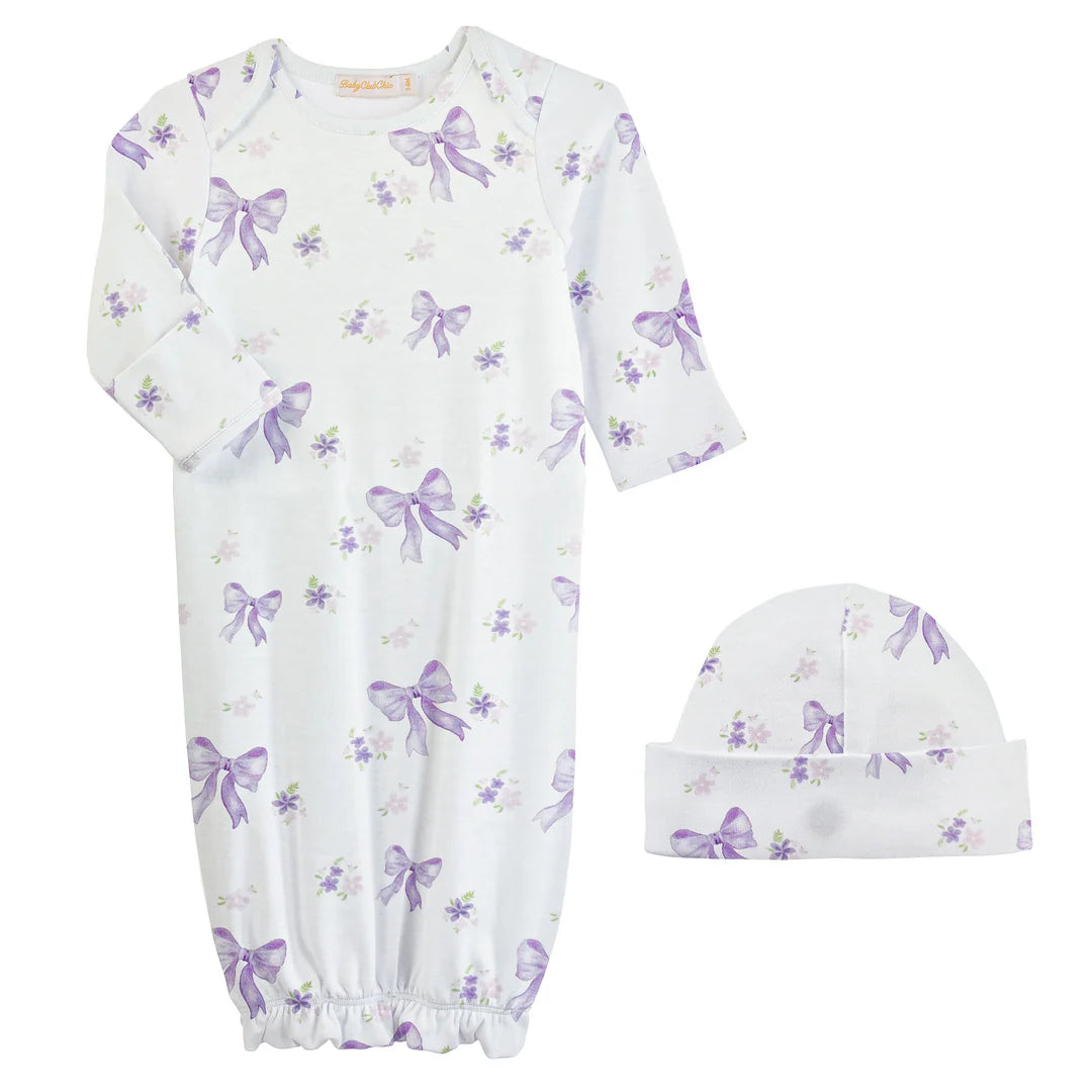 Lavender Bows Gown and Hat Set