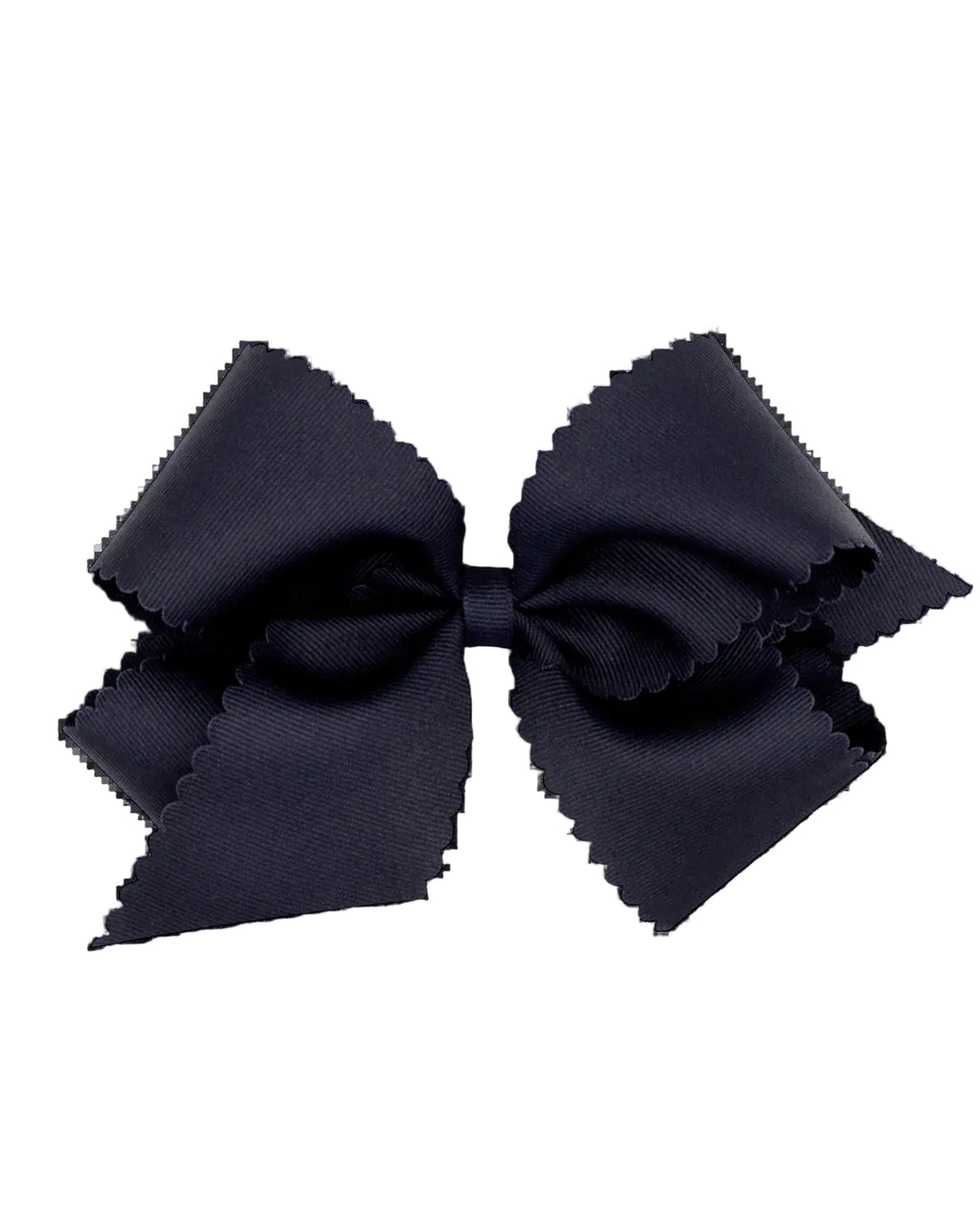 Medium Grosgrain Hair Bow with Scalloped Edge