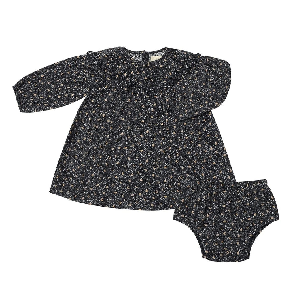 June Dress in Black Floral