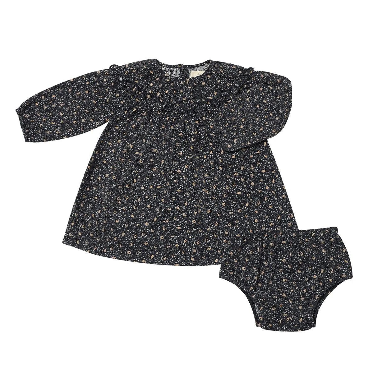 June Dress in Black Floral