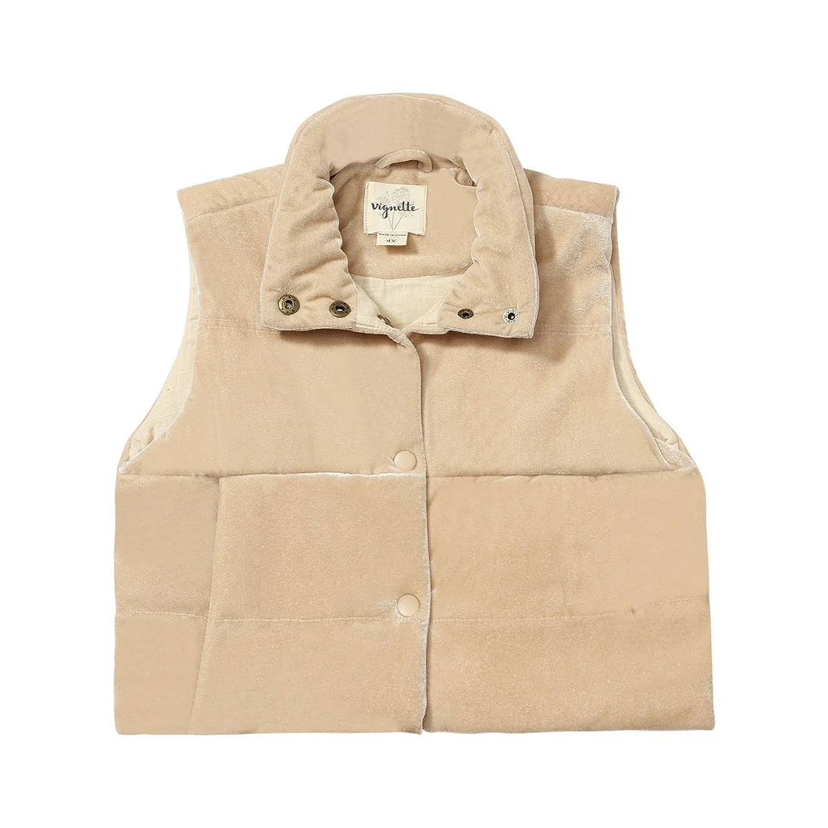 Parker Vest in Champagne Velvet