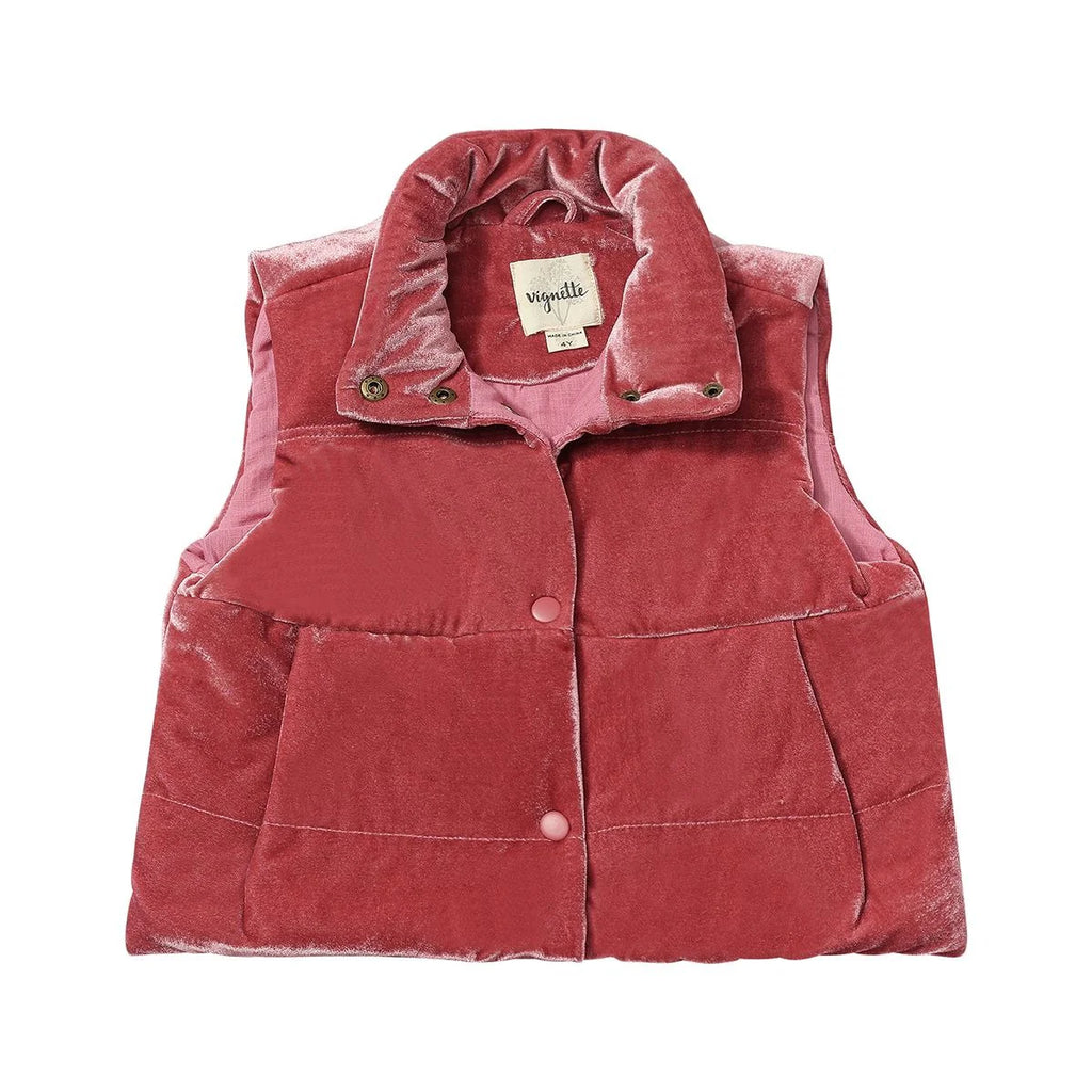 Parker Vest in Rose Velvet