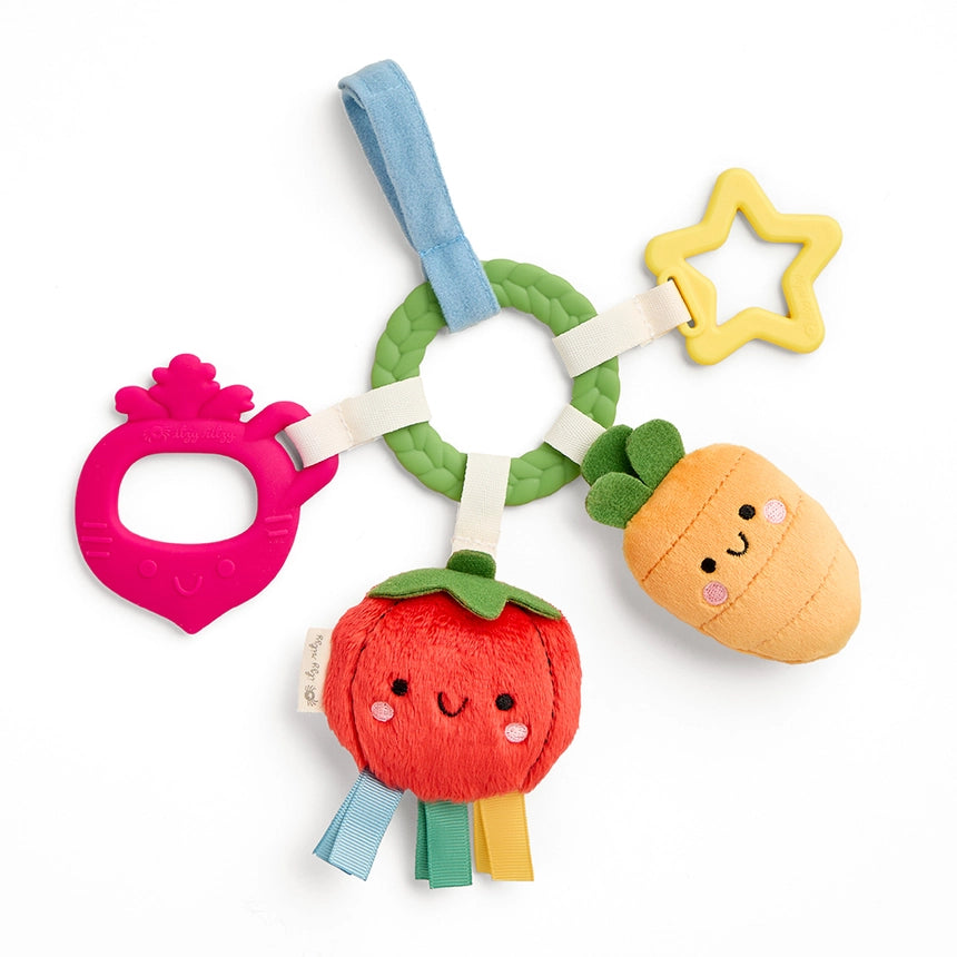 Bitzy Busy Ring™ Teething Activity Toy (Veggie)
