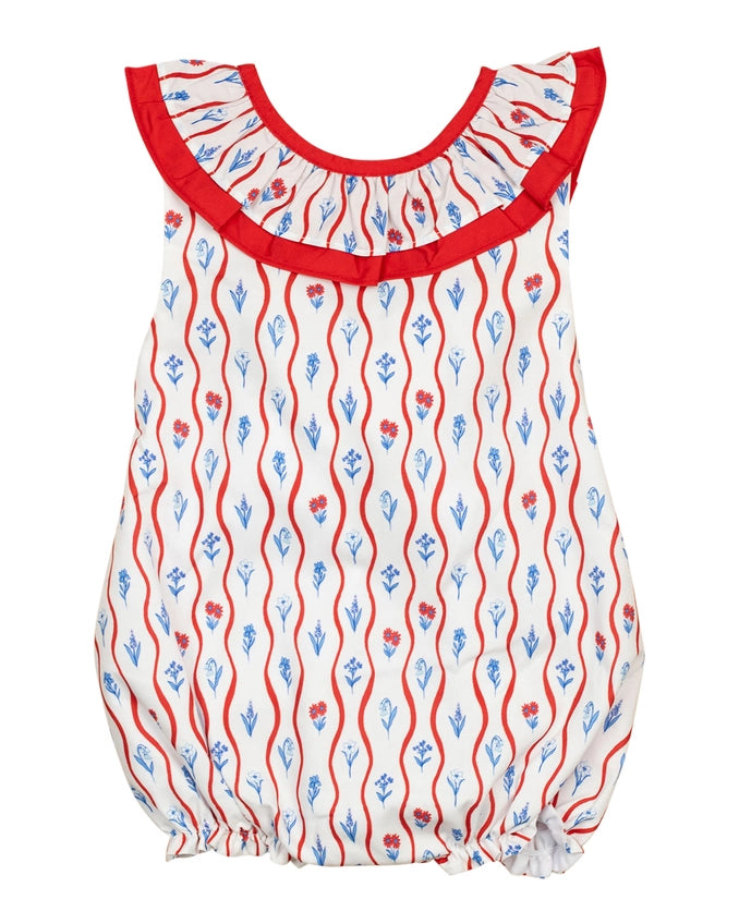 Red White Blue Floral Josie Bubble