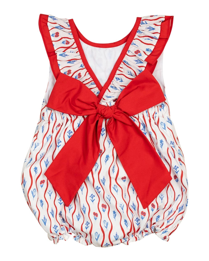 Red White Blue Floral Josie Bubble