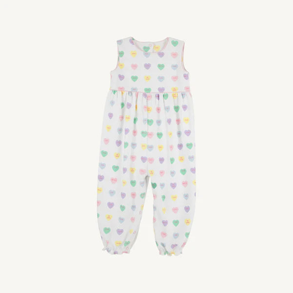 Sleeveless Rebecca Romper (We Heart You with Palm Beach Pink )